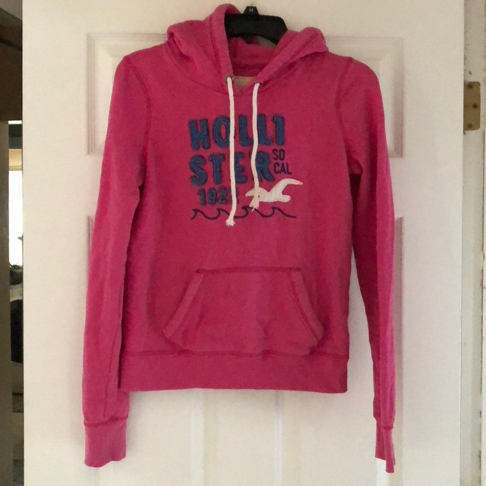 Pink Hollister California hoodie